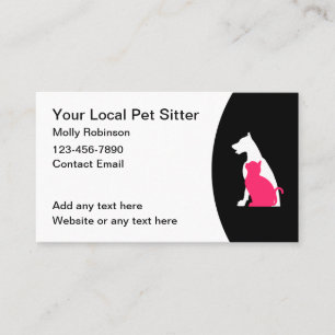 Mascota Sitter Nuevas Tarjetas De Negocios Sencill