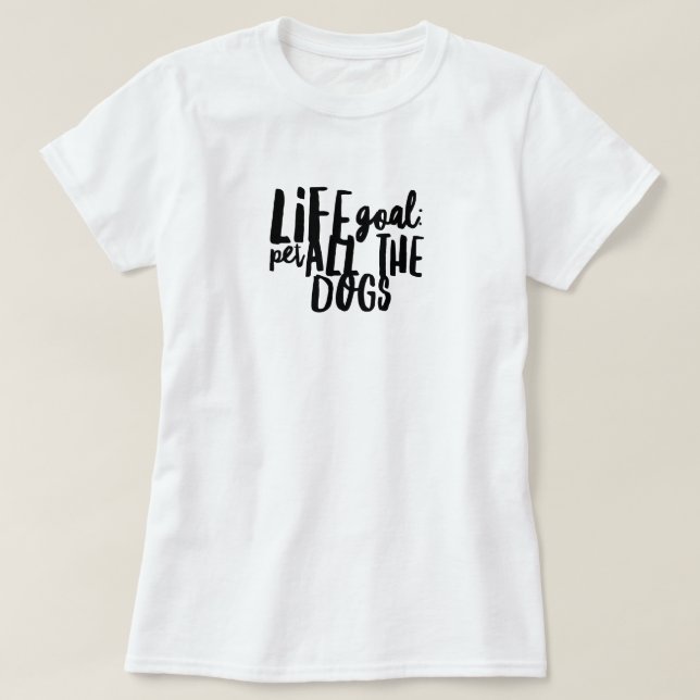 Mascota TODOS los perros Camiseta básica femenina (Diseño del anverso)
