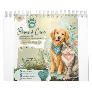 Mascotas, Calendario Planificador de Niñera y Pase