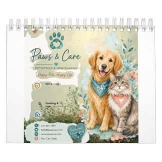 Mascotas, Calendario Planificador de Niñera y Pase