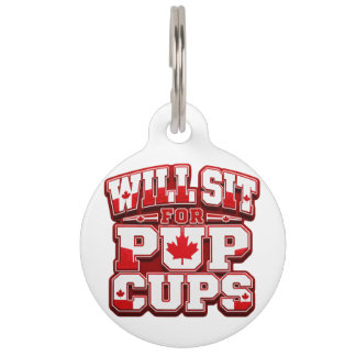 Mascotas Canada Placa para Perro – Se Sentará por Pup Cups