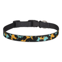 Collar para mascota con patrón de animal colorido 