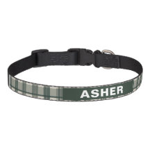 Collar para mascotas, a cuadros, personalizable