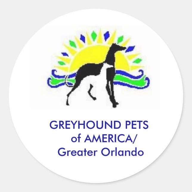 Mascotas de GREYHOUND pegatina de AMÉRICA (Anverso)