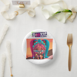 Mascotas de Vip tazón de plato de papel