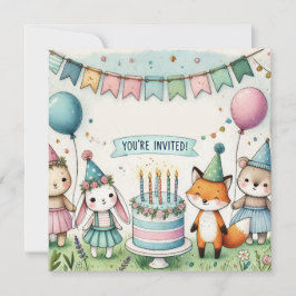 Mascotas fiestas Invitación al cumpleaños