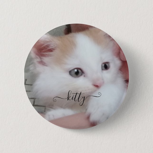 Mascotas lindas foto de personalidad Botón (Anverso)