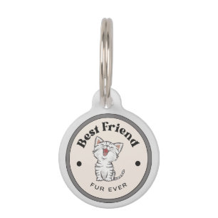 Mascotas ¡LINDOS! Placa Redonda para Mascota - Mejor Amigo