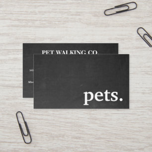 Mascotas modernos de pizarra. tarjeta de punch fid