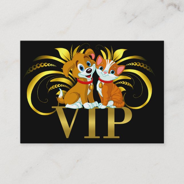 Mascotas muy importantes tarjeta de visita VIP / p (Anverso)