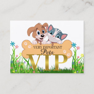 Mascotas muy importantes tarjeta de visita VIP / p