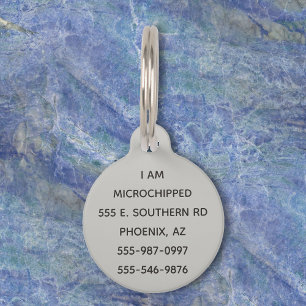 Mascotas Placa de Identificación con Monograma para Perro o