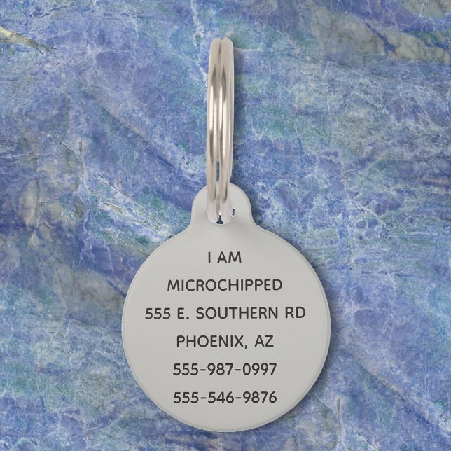 Mascotas Placa de Identificación con Monograma para Perro o (Subido por el creador)