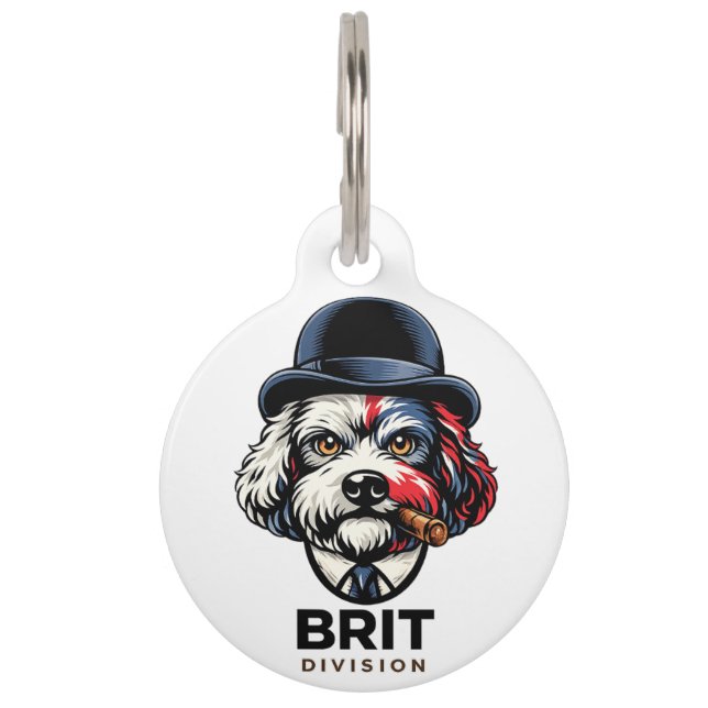Mascotas Placa de identificación divertida para perro Cocka (Anverso)