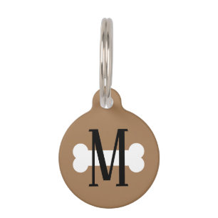 Mascotas Placa de identificación para mascota monogramada c