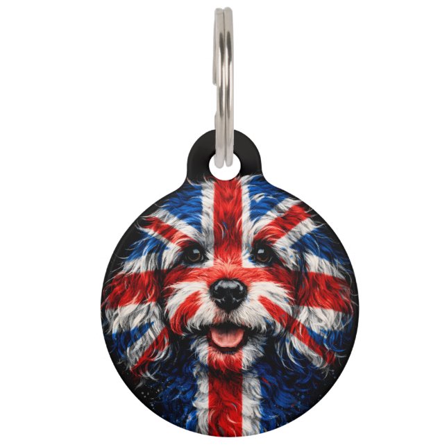 Mascotas Placa de identificación para perro Cockapoo britán (Anverso)