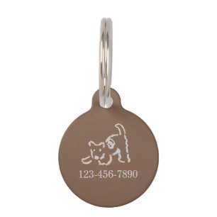 Mascotas Placa de identificación personalizada para perro F