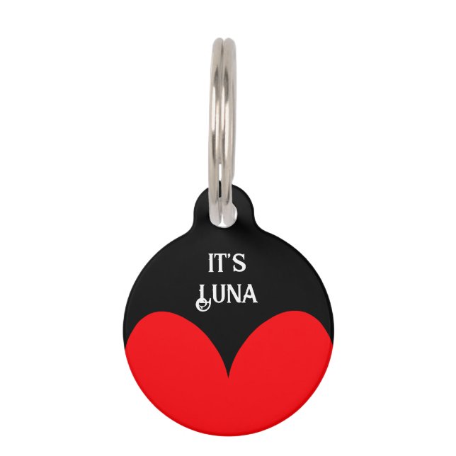 Mascotas Placa de identificación personalizada redonda para (Anverso)