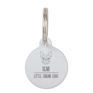 Mascotas Placa de identificación redonda personalizada para