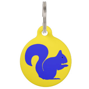 Mascotas Placa identificativa para perro azul caprichosa pe