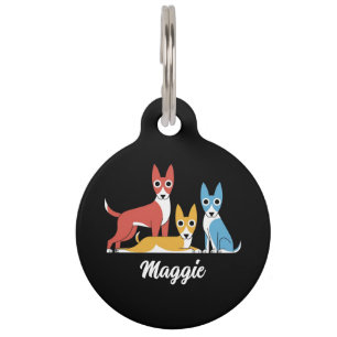 Mascotas Placa identificativa redonda personalizada para pe