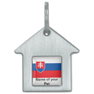 Mascotas Placa para Mascota con Bandera de Eslovaquia