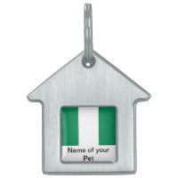 Placa para Mascota con Bandera de Nigeria