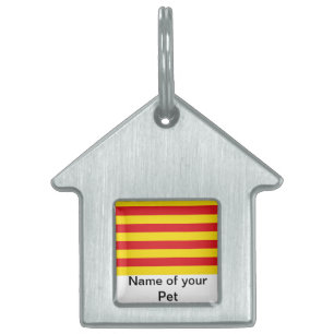 Mascotas Placa para mascota con la bandera de Cataluña