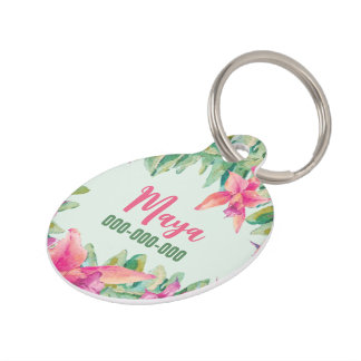 Mascotas Placa para mascota floral