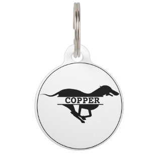 Mascotas Placa Personalizada Redonda para Mascota Greyhound