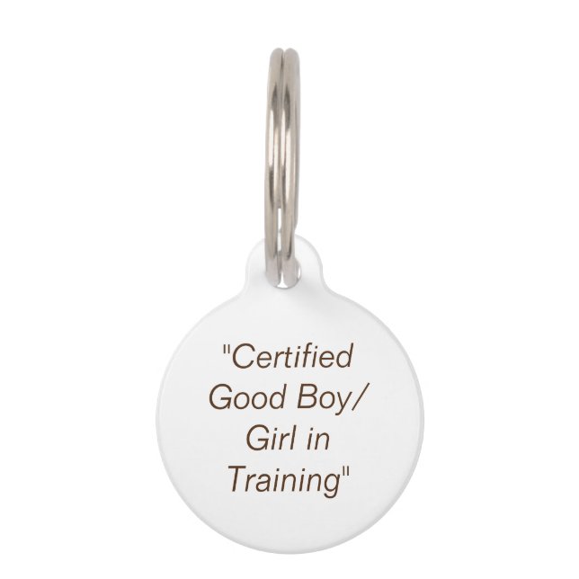 Mascotas Placa Redonda para Mascota (Reverso)