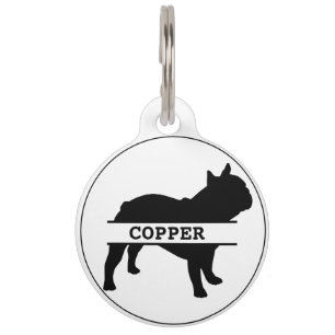 Mascotas Placa redonda personalizada para mascota con Bulld