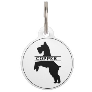 Mascotas Placa Redonda Personalizada para Mascota Schnauzer
