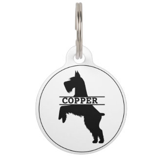 Mascotas Placa Redonda Personalizada para Mascota Schnauzer