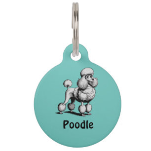 Mascotas Placa redonda personalizada para perro de raza Can