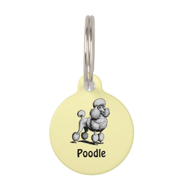 Mascotas Placa Redonda Personalizada para Perro de raza Can (Anverso)