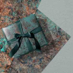 Masculino Boho Turquoise Patina envolver papel ell