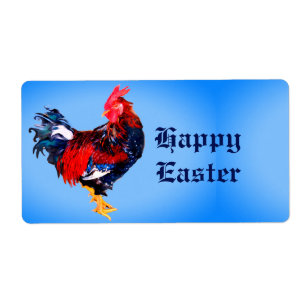 masculino gallináceo ,rooster Etiquetas personaliz