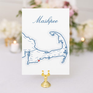 Mashpee de tarjetas editables de la ciudad del Bod