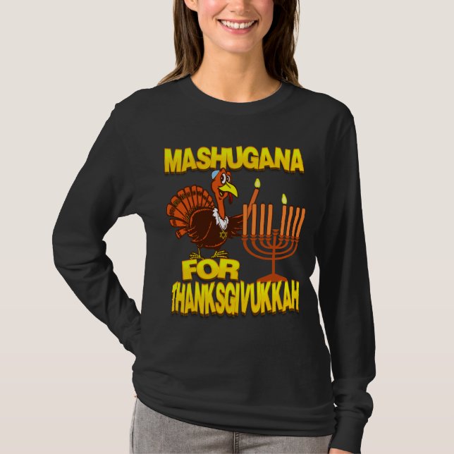 Mashugana para la camisa de Thanksgivukkah Turquía (Anverso)