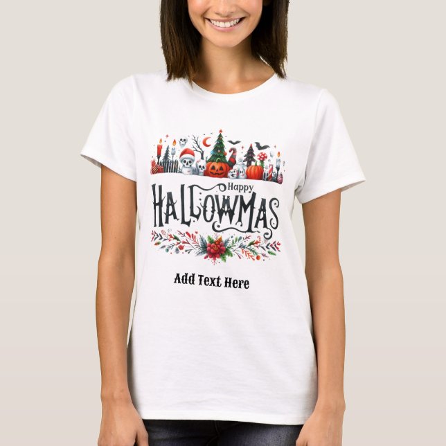 Mashup Camisetas de Halloween Navidades de Hallowe (Anverso)