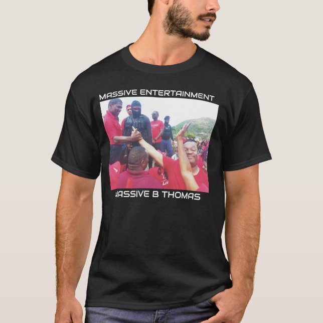 MASIVA B THOMAS Camiseta oscura básica (Anverso)