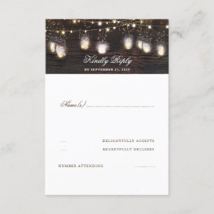 Mason Jar alude a RSVP de matrimonio ruso