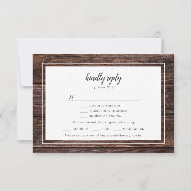 Mason jar burgundy boda RSVP + opción de entrada (Anverso)