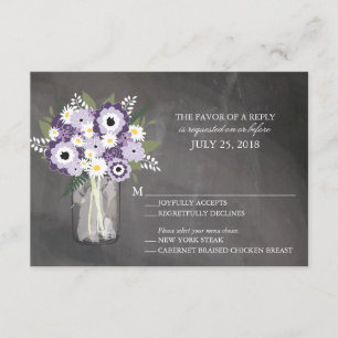 Mason Jar Floral RSVP