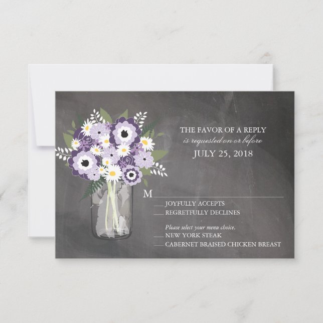 Mason Jar Floral | RSVP (Anverso)