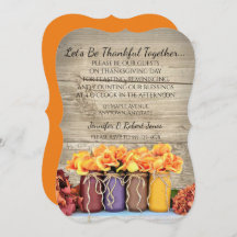 Mason Jar florió una invitación rústica para el Dí