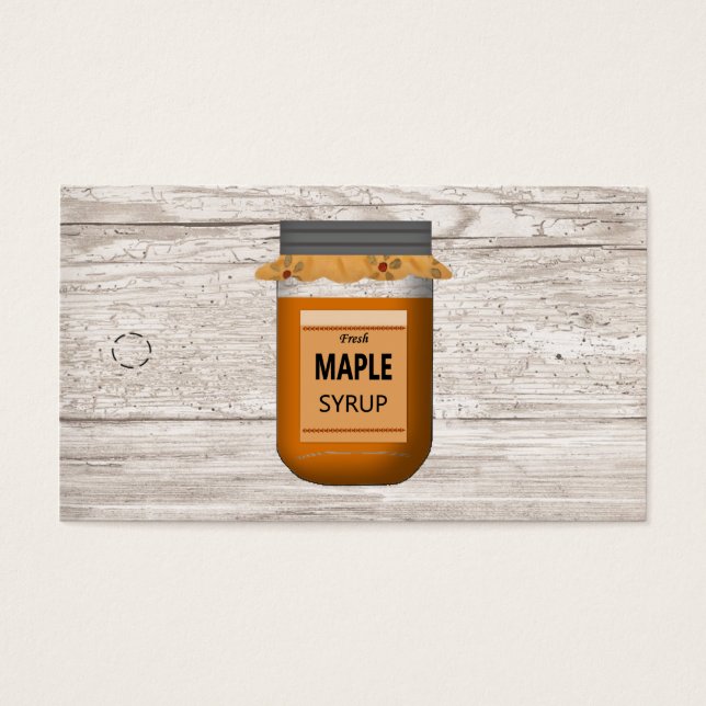 Mason Jar Maple Syrup Hang Etiqueta (Frente)