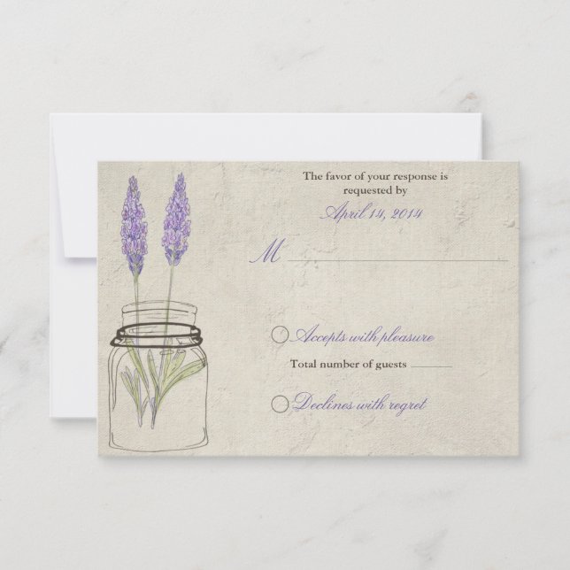 Mason Jar RSVP | Boda (Anverso)