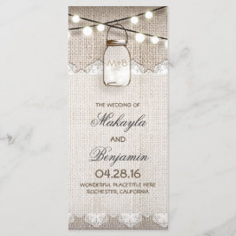 Mason Jar String ilumina programas de matrimonio B